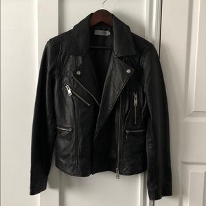 Liebeskind Black Lambskin Leather Moto Jacket